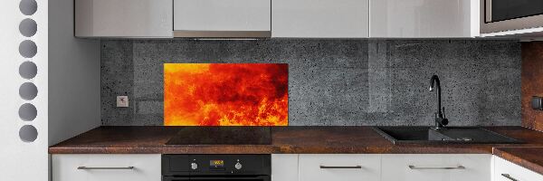 Kitchen wall panels Flames