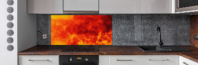 Kitchen wall panels Flames