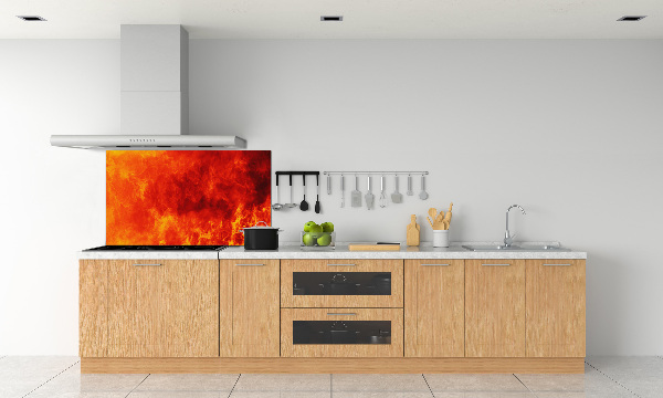 Kitchen wall panels Flames