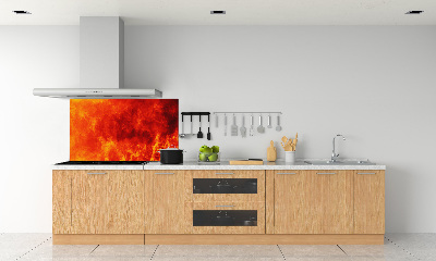 Kitchen wall panels Flames