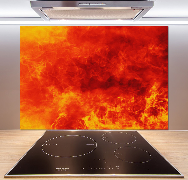 Kitchen wall panels Flames