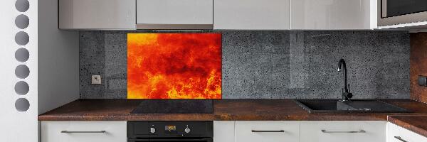 Kitchen wall panels Flames