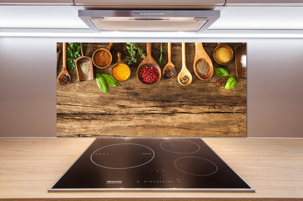 Kitchen splashback Wood spices