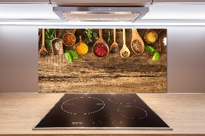 Kitchen splashback Wood spices