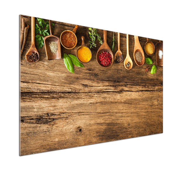 Kitchen splashback Wood spices