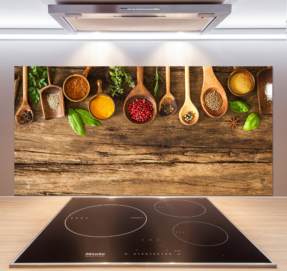 Kitchen splashback Wood spices