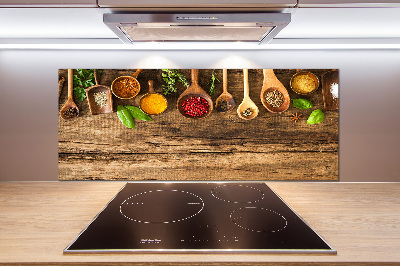 Kitchen splashback Wood spices