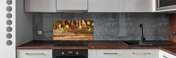 Kitchen splashback Wood spices