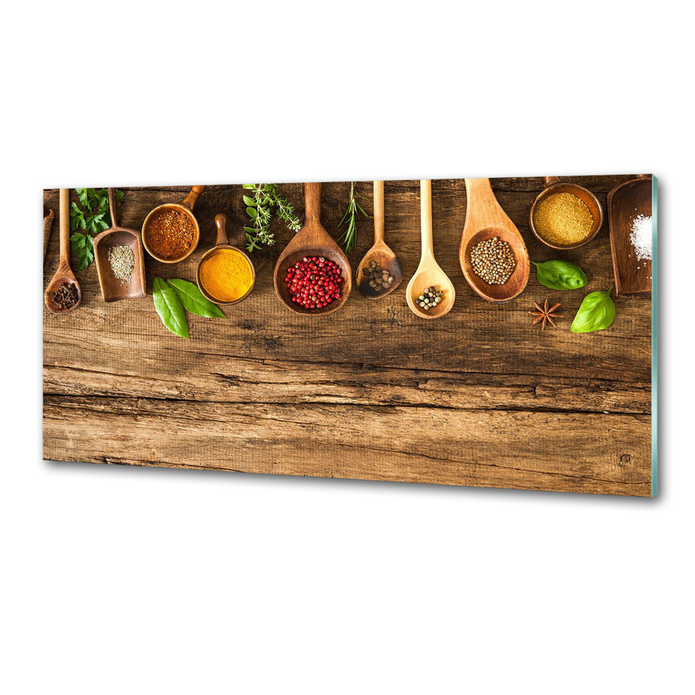 Kitchen splashback Wood spices