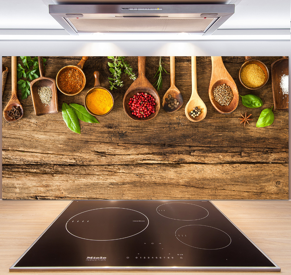 Kitchen splashback Wood spices