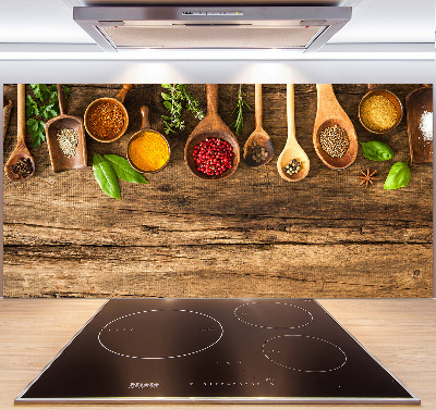 Kitchen splashback Wood spices