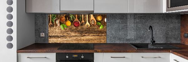 Kitchen splashback Wood spices