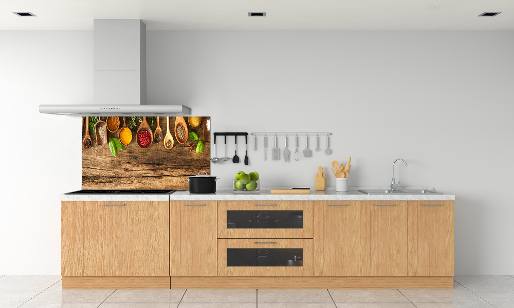 Kitchen splashback Wood spices