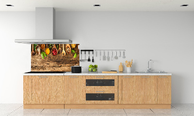 Kitchen splashback Wood spices