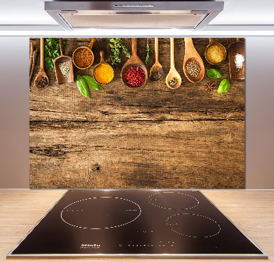 Kitchen splashback Wood spices