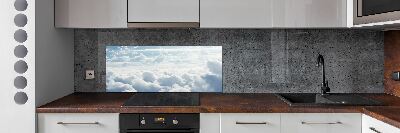 Cooker splashback Bird's flight clouds