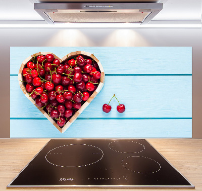 Glass splashback Cherry heart