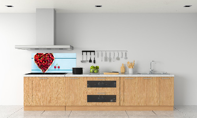 Glass splashback Cherry heart