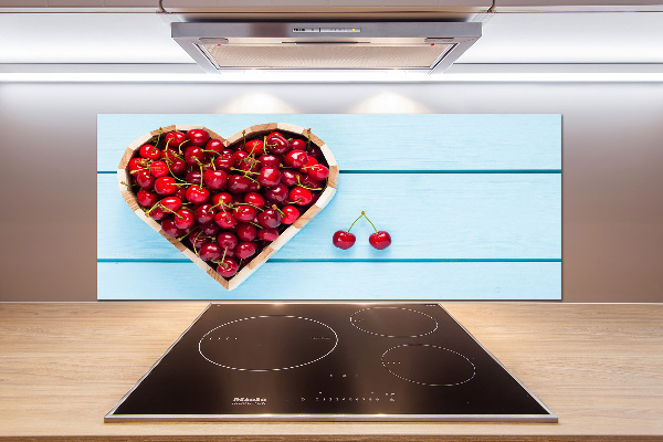 Glass splashback Cherry heart