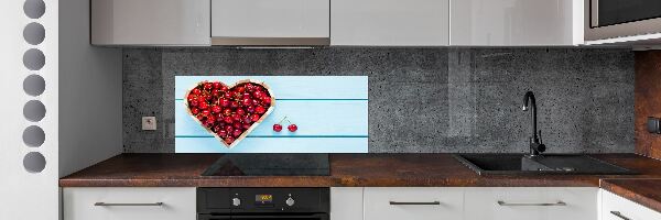 Glass splashback Cherry heart