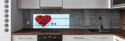 Glass splashback Cherry heart