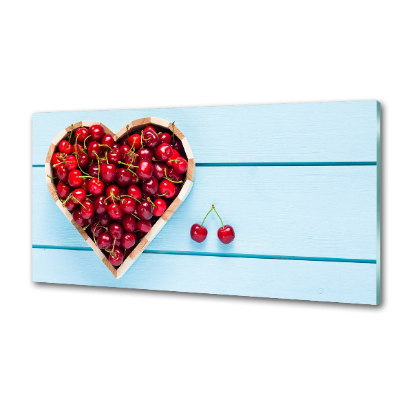 Glass splashback Cherry heart