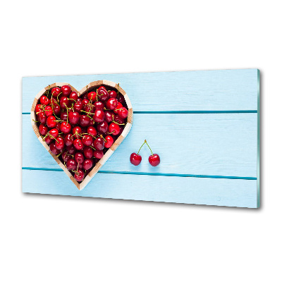 Glass splashback Cherry heart