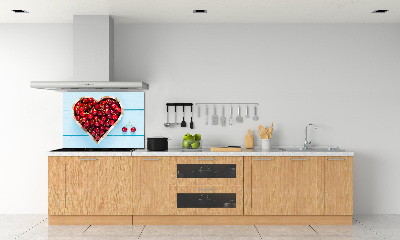 Glass splashback Cherry heart