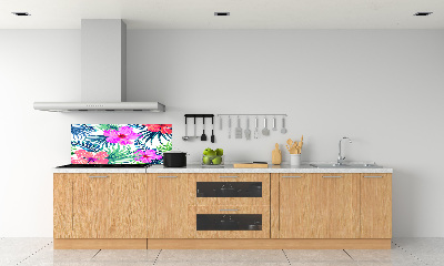 Kitchen splashback Hawaiian flowers