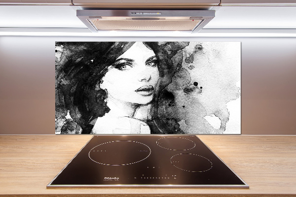 Kitchen wall panels Woman Portrait