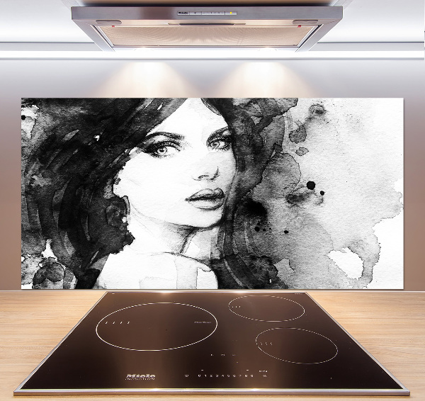 Kitchen wall panels Woman Portrait