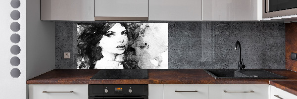 Kitchen wall panels Woman Portrait