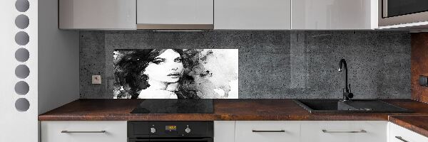 Kitchen wall panels Woman Portrait