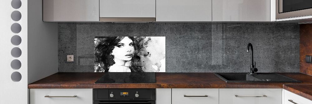 Kitchen wall panels Woman Portrait