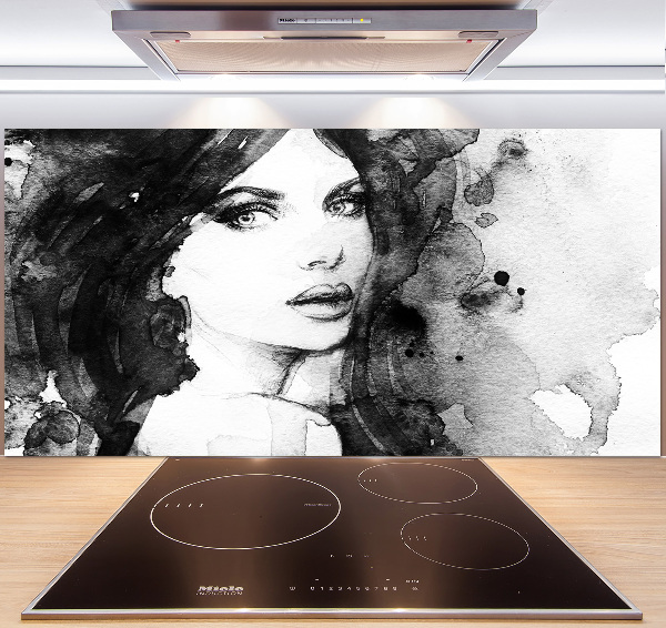 Kitchen wall panels Woman Portrait