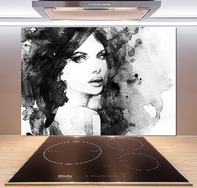 Kitchen wall panels Woman Portrait