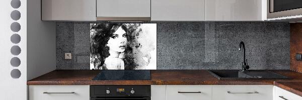 Kitchen wall panels Woman Portrait