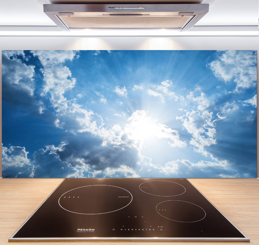 Cooker splashback Clouds in the sky