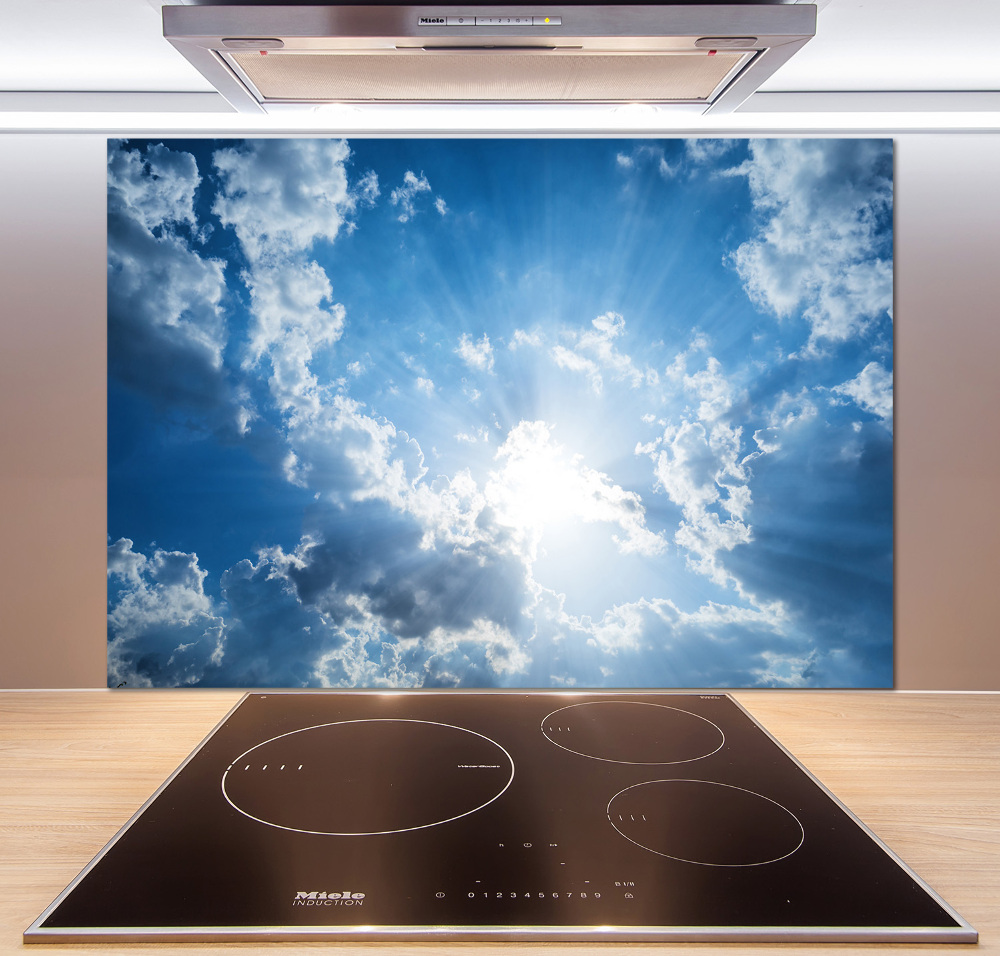 Cooker splashback Clouds in the sky