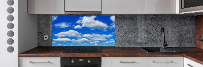 Kitchen wall panels Clouds in the sky