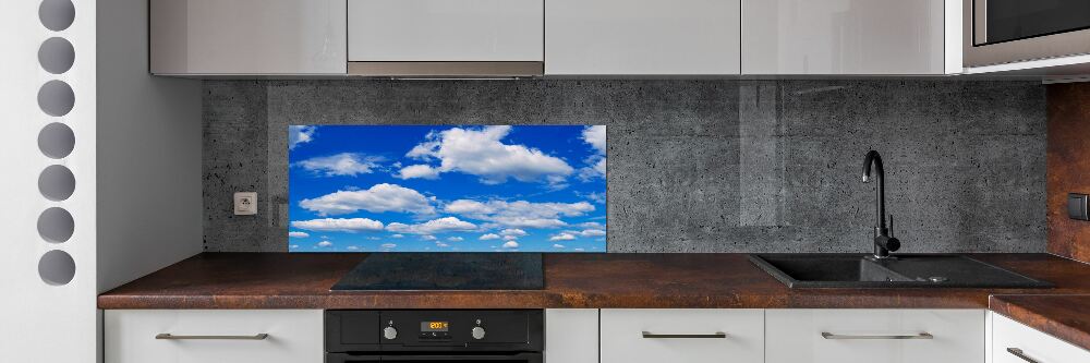 Kitchen wall panels Clouds in the sky