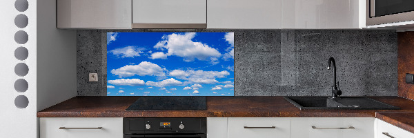 Kitchen wall panels Clouds in the sky