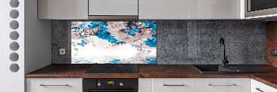 Cooker splashback Flowers and butterflies