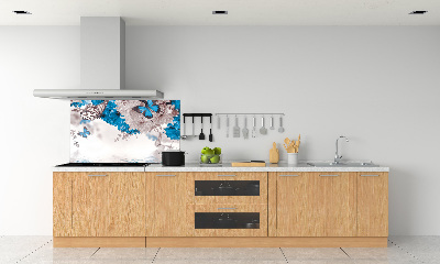 Cooker splashback Flowers and butterflies