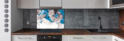 Cooker splashback Flowers and butterflies