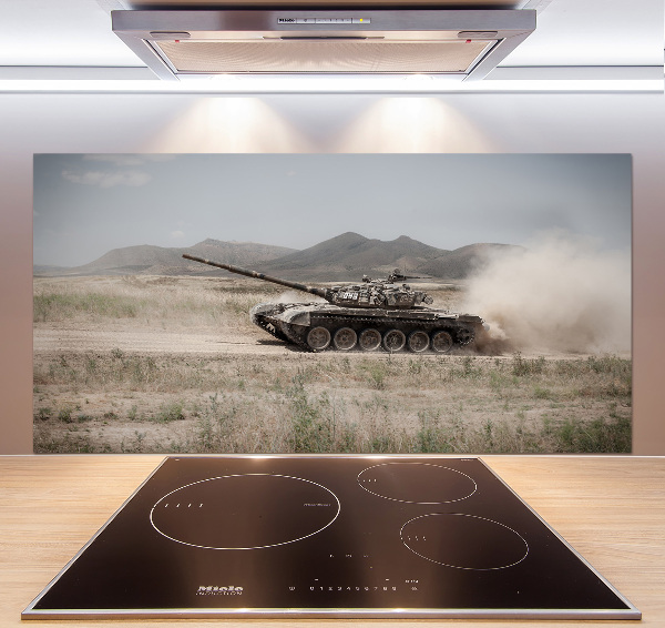 Cooker splashback Tank in the desert