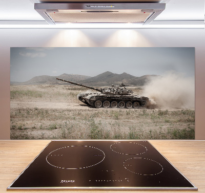 Cooker splashback Tank in the desert