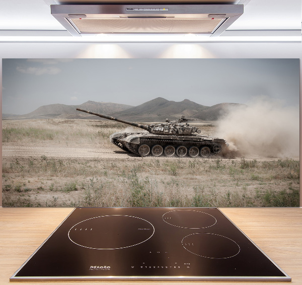 Cooker splashback Tank in the desert