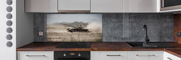 Cooker splashback Tank in the desert