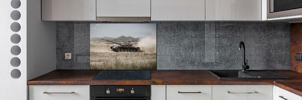 Cooker splashback Tank in the desert